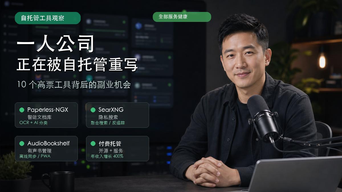最近一个独立开发者靠自托管工具年入500万美元

最近一个独立开发者靠自托管工具