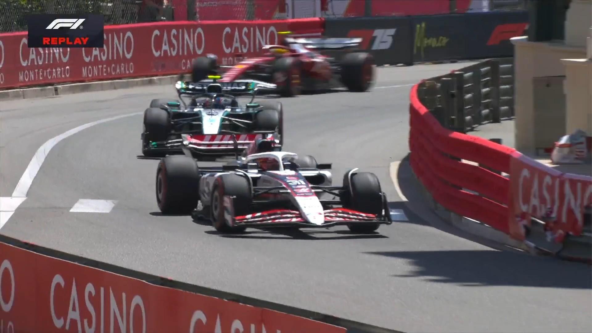 F1 老汉蹭墙了，红旗！三练提前结束。2025F1摩纳哥大奖赛 ​​​