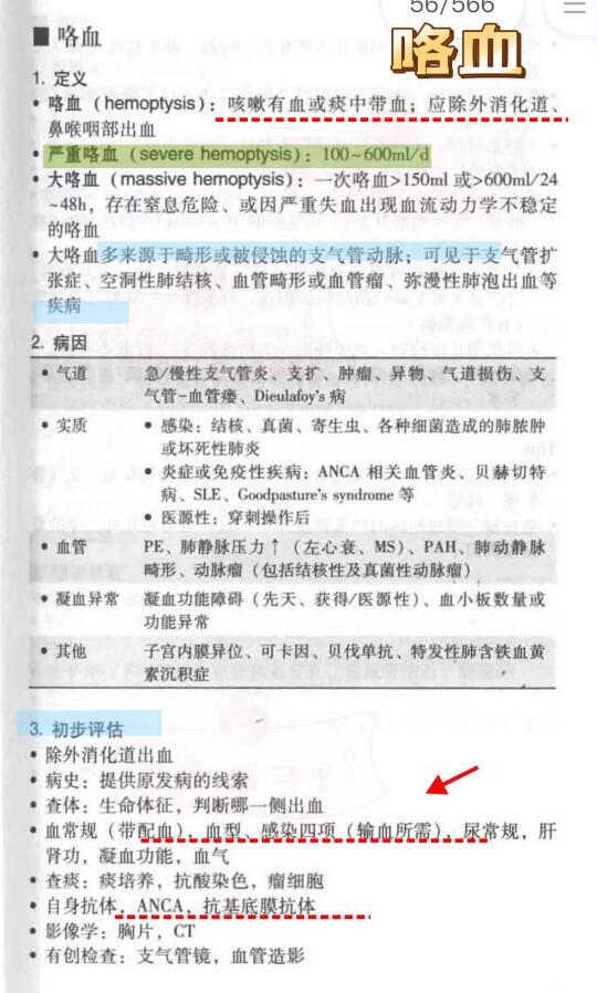 夜班规培遇见咯血