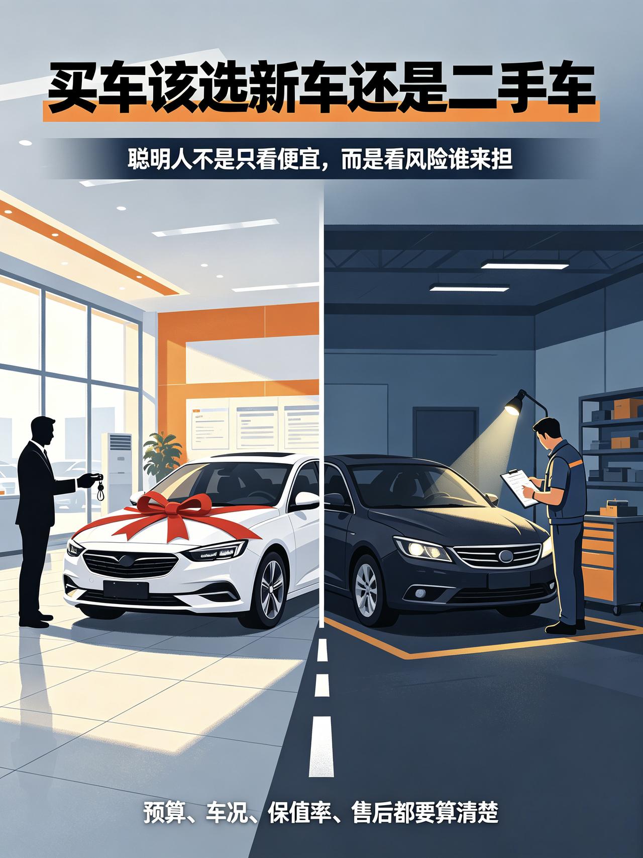 纠结买新车还是二手车，是绝大多数普通人买车的第一道坎。
新车看着体面，原厂质保、