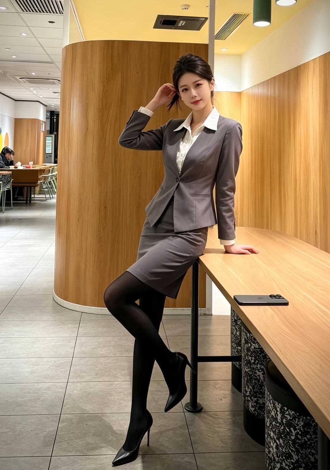 今日街拍，职业装的成熟魅力[爱慕]