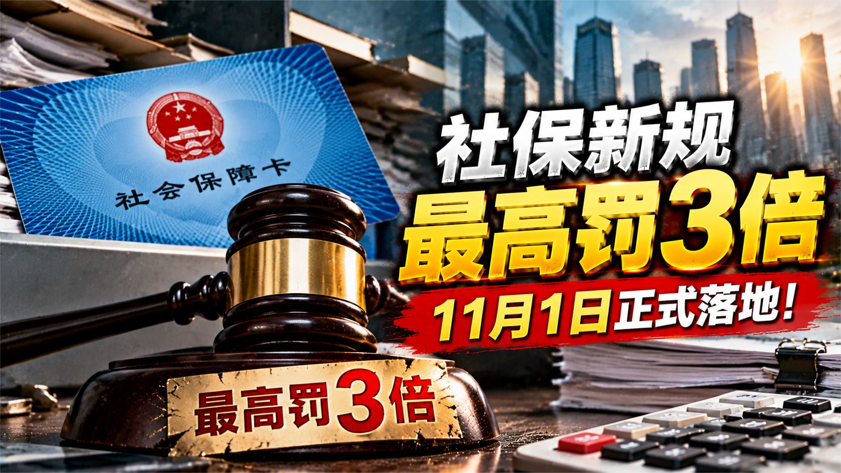11月1日社保新规落地！最高罚3倍，别再吃哑巴亏？