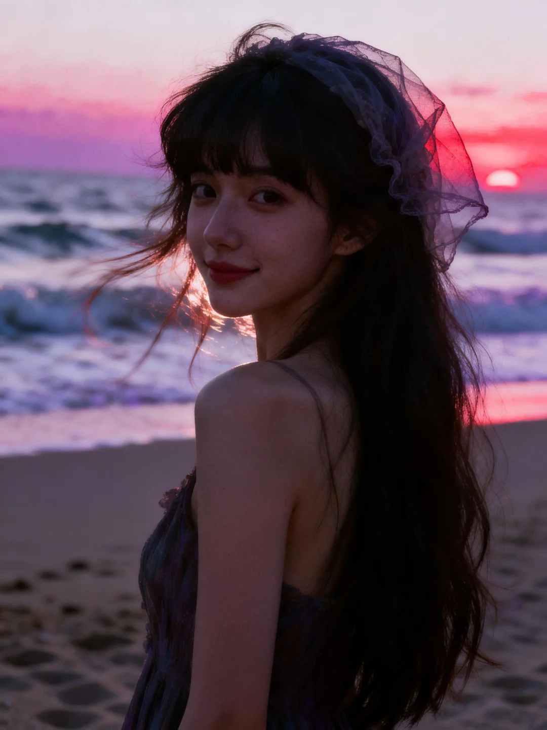 0 成本✨海边碎钻日落写真