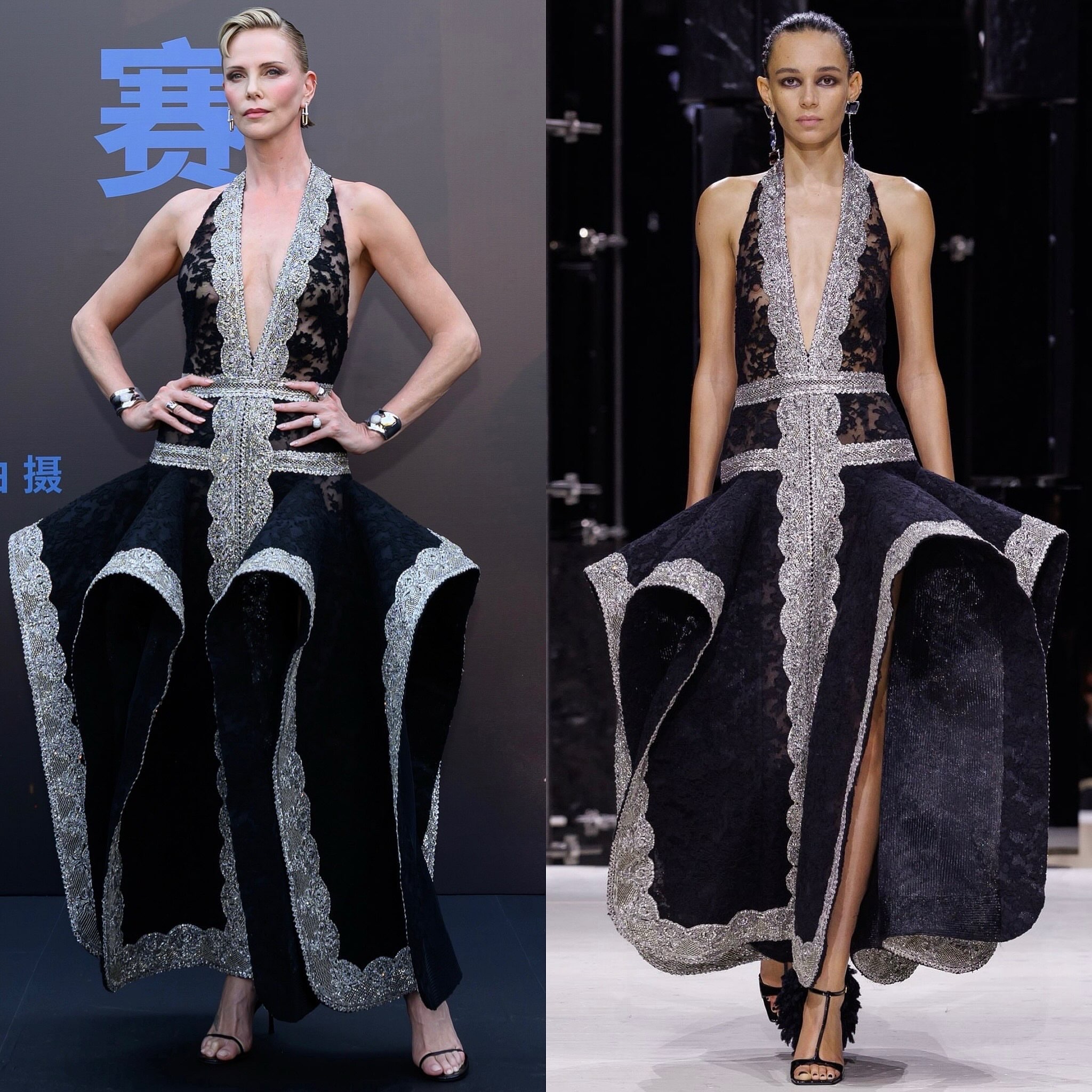 塞皇Charlize Theron 来北京宣传《奥德赛》穿的三套服装分别来自La