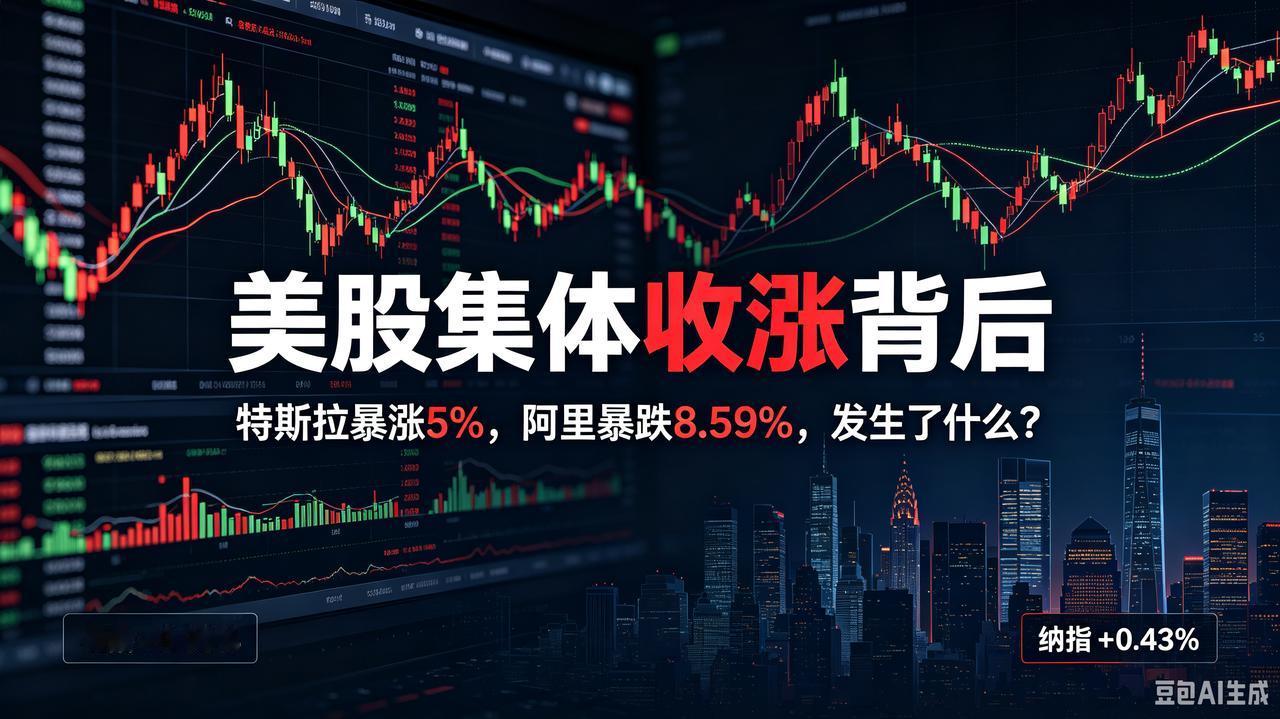 美股集体收涨背后：特斯拉暴涨5%，阿里暴跌8.59%，发生了什么？
 
隔夜美股