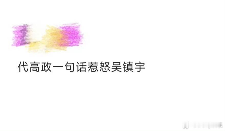代高政一句话惹怒吴镇宇这个组合真不错，可以让新人认识自己的不足，提高学生能力，和