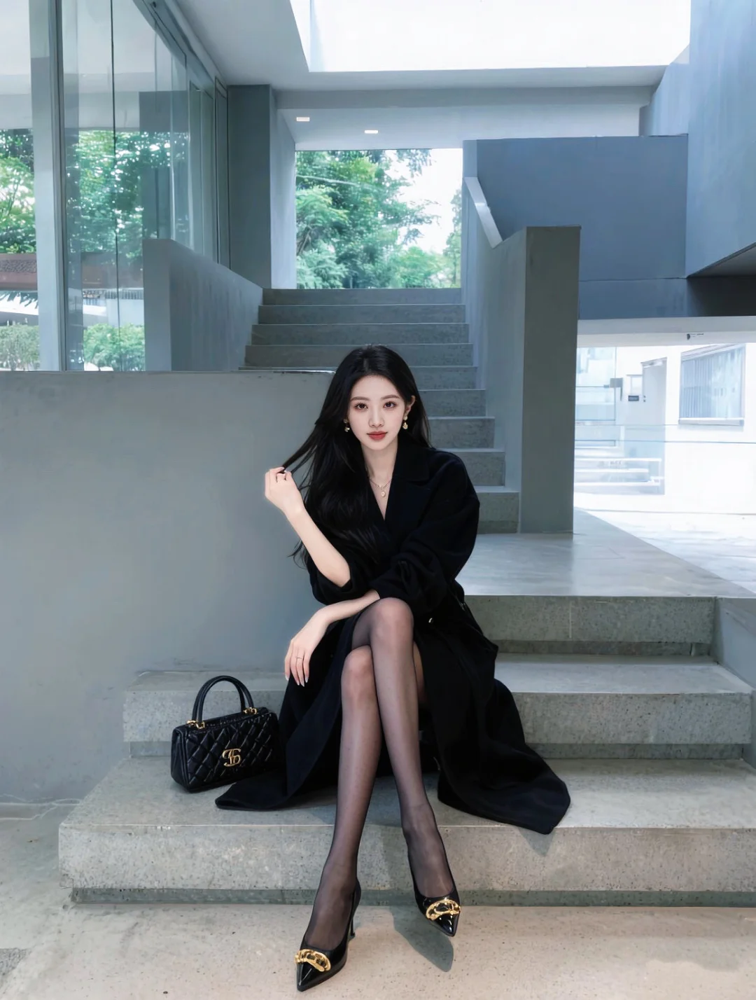 御姐 御姐风 黑丝 穿搭的尽头是姐姐 做自己让我更迷人 食物链的顶端是...