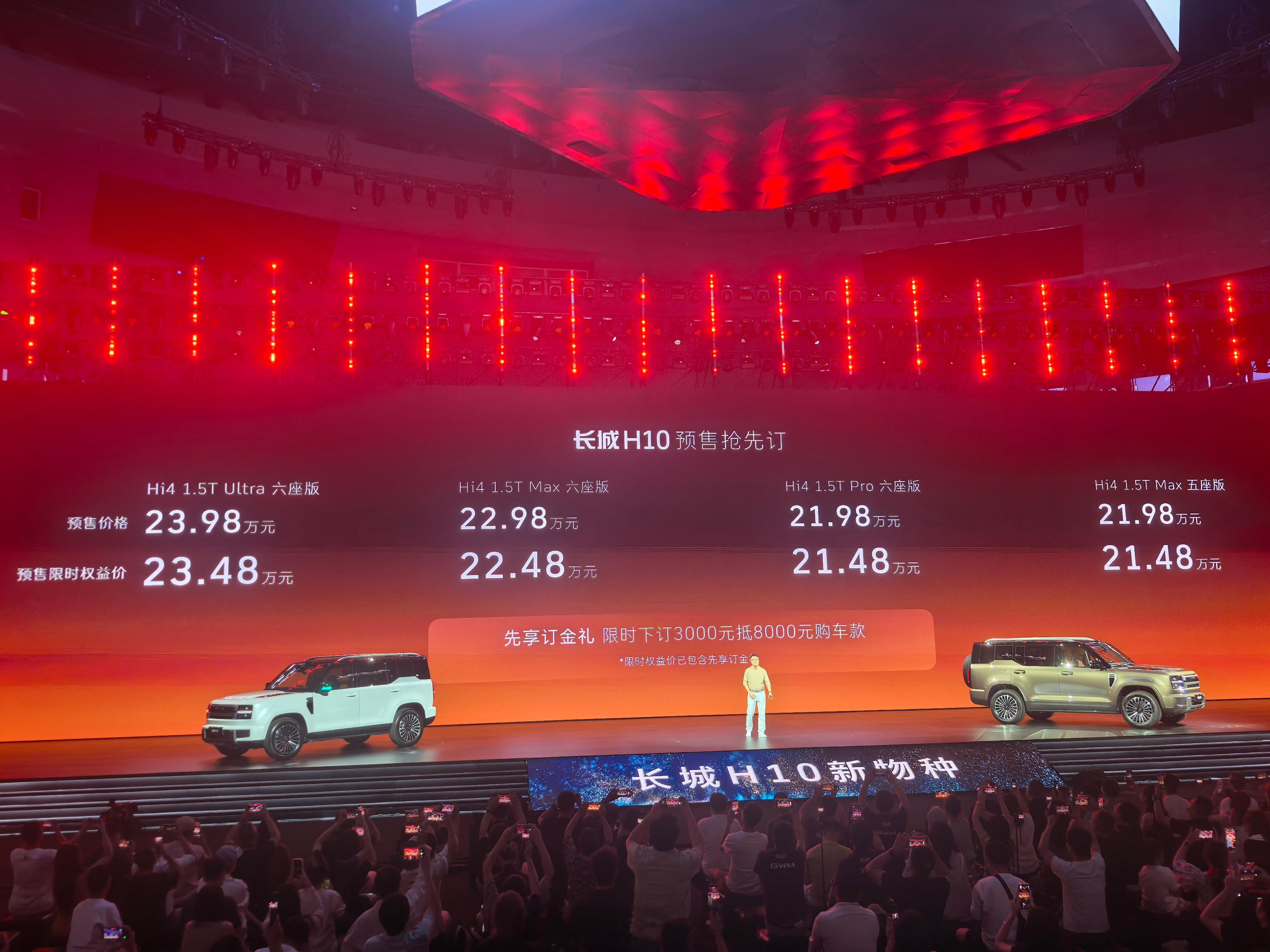 长城H10，预售权益价21.48起，比我预测的价格划算太多了！有激光雷达驾驶辅助