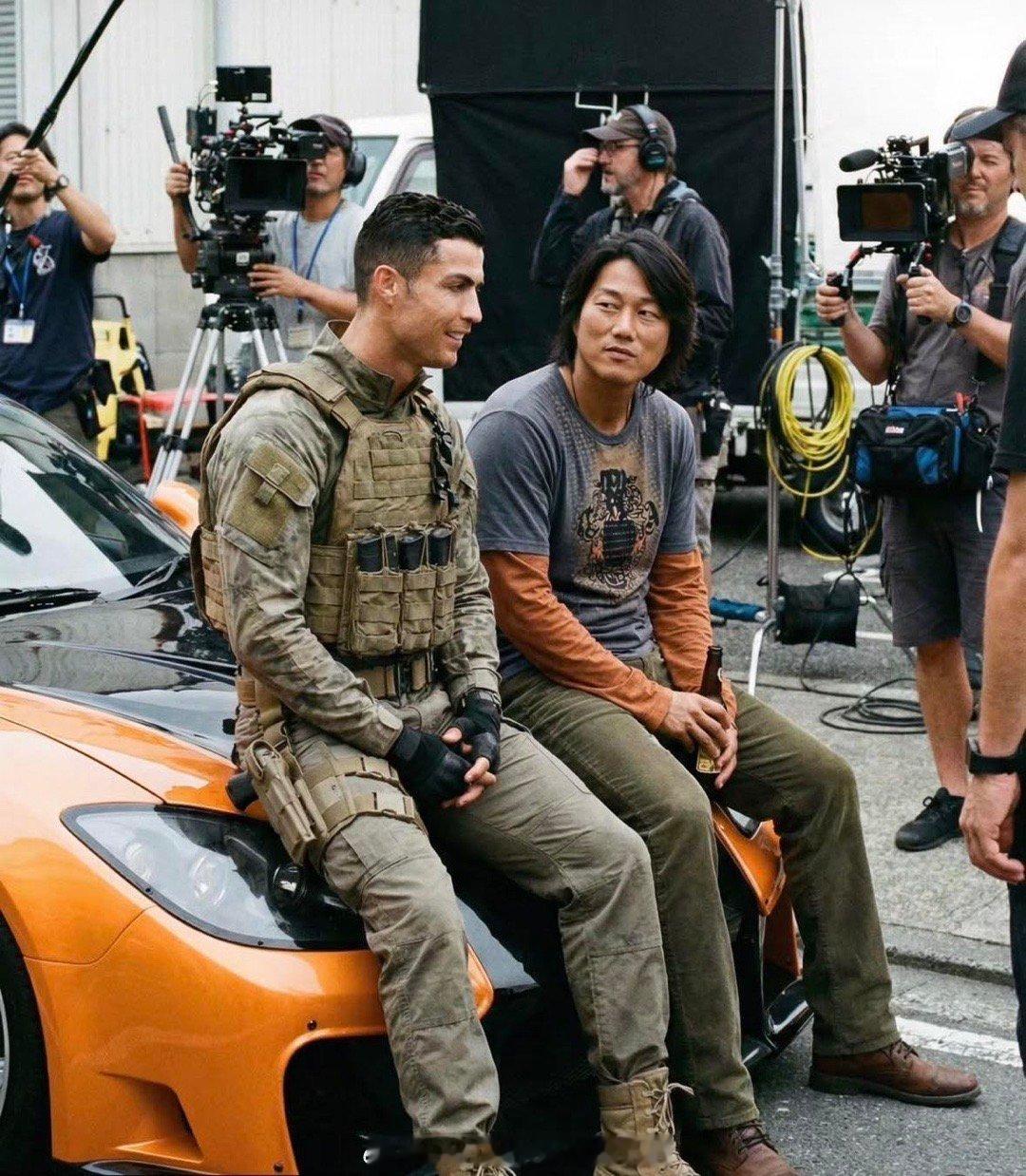 这些速激片场照片是AI吧？C罗身材照走红全网