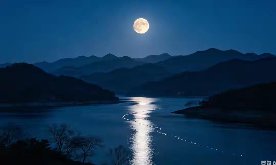 九州升明月，
东海出太阳。
横批：《明月与太阳》