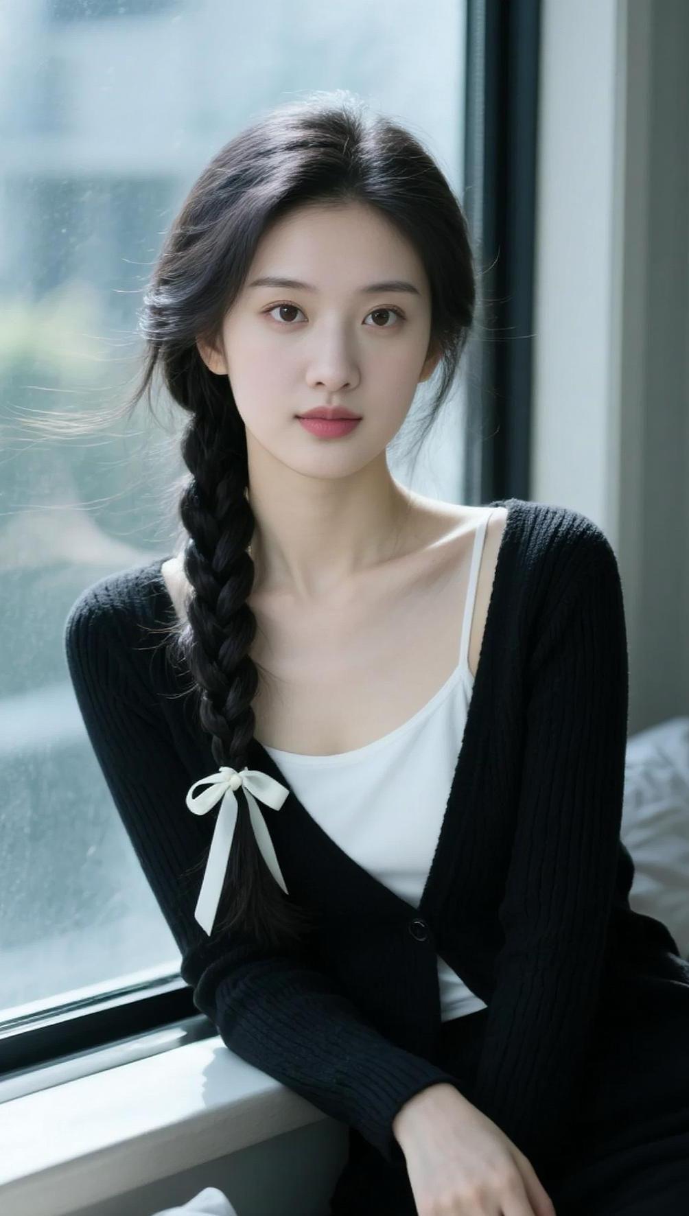 AI窗边清新写真  抖音ai创作