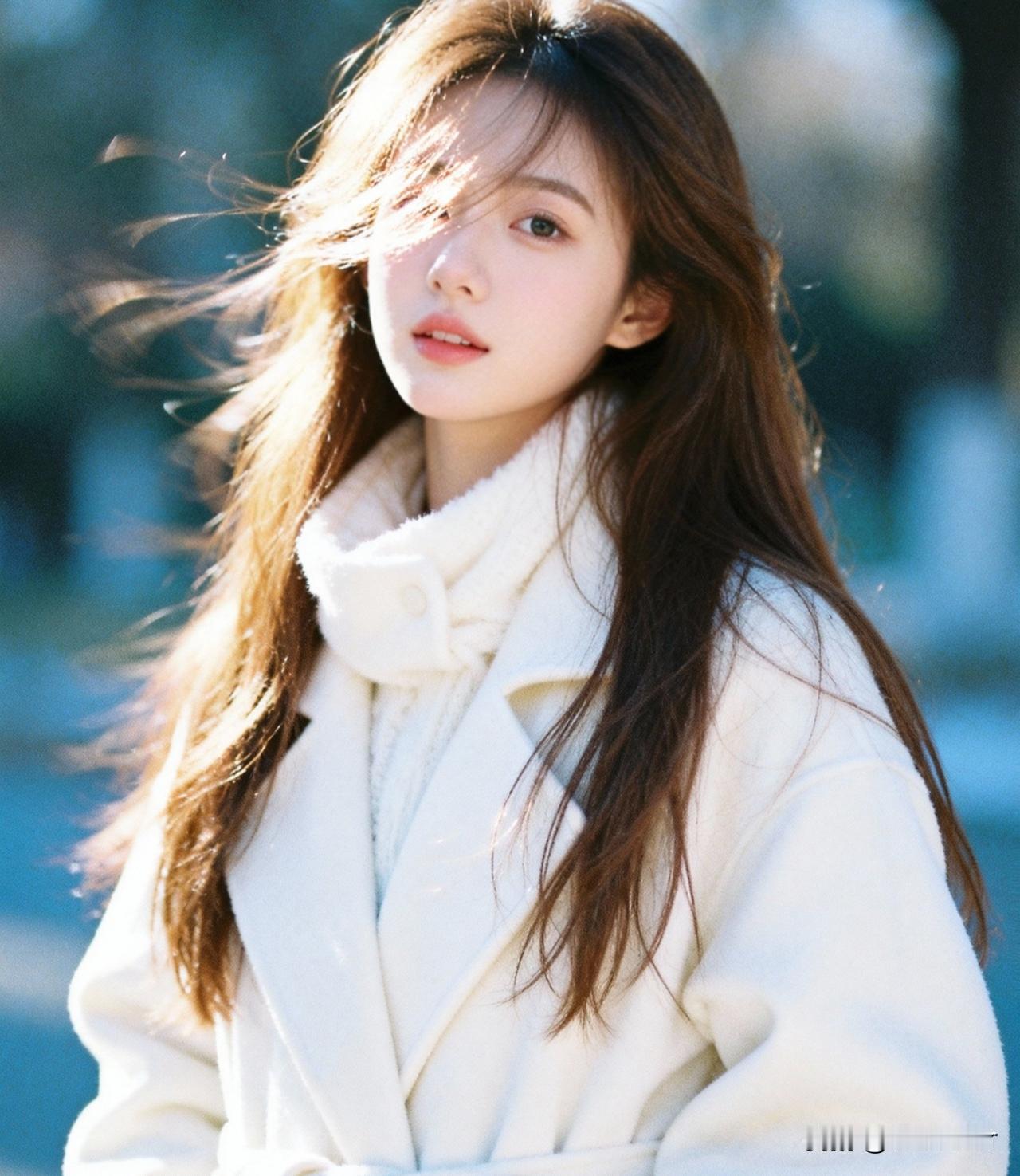 雪中美人影，风里发如丝。