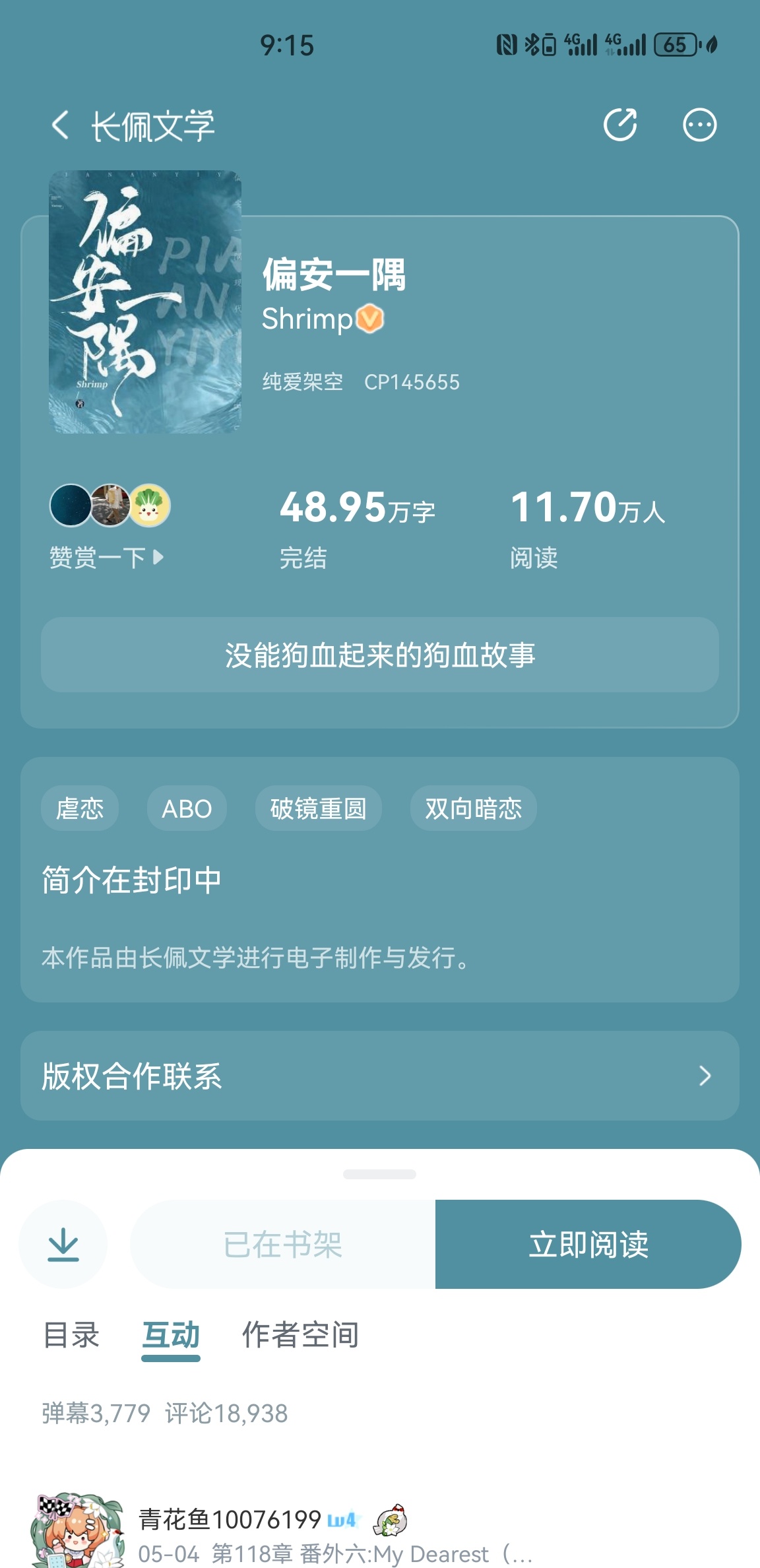 长佩什么时候放过偏安一隅的文案和简介 