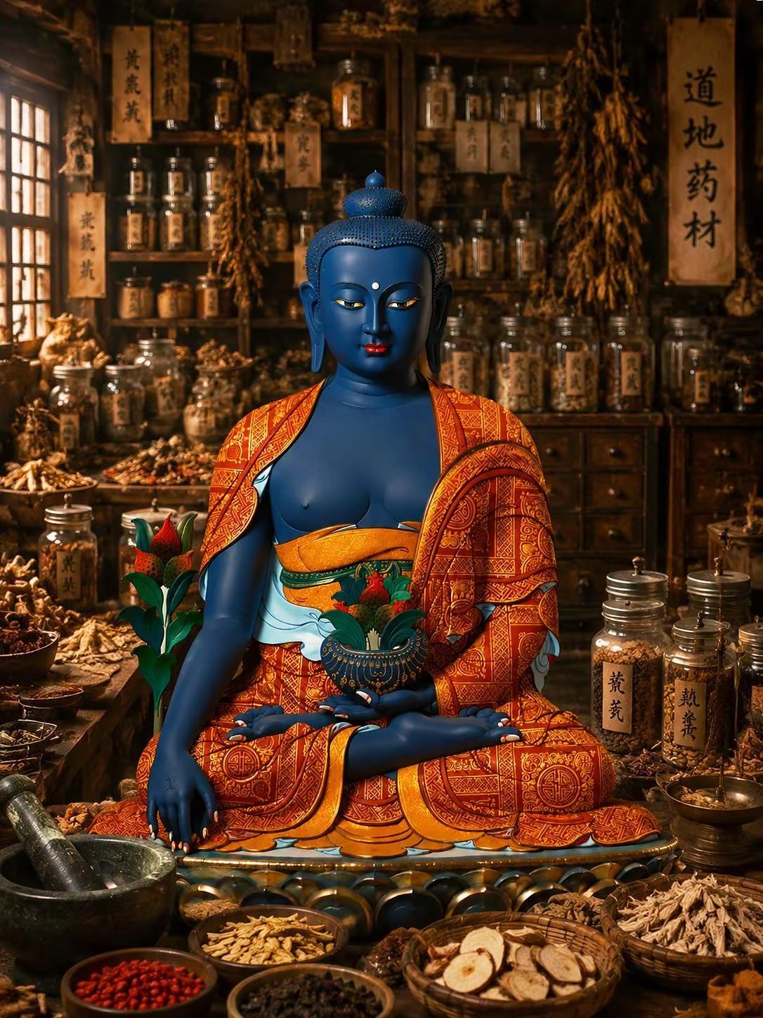 药师佛帮助所有人戒除一切疾病.药师佛 菩萨像