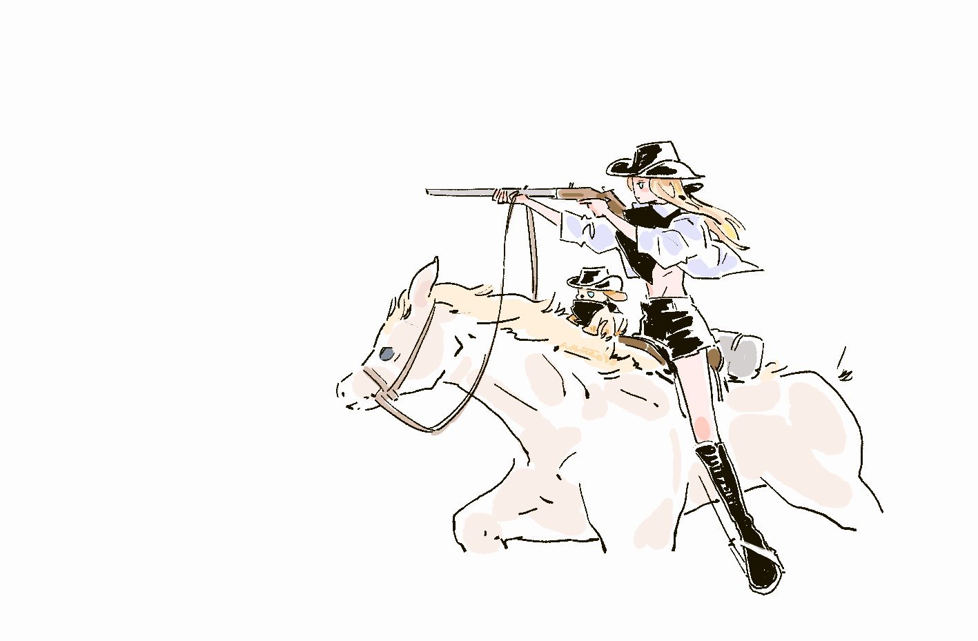 猎人和她的小猎犬🐎©️white_071 ​​​