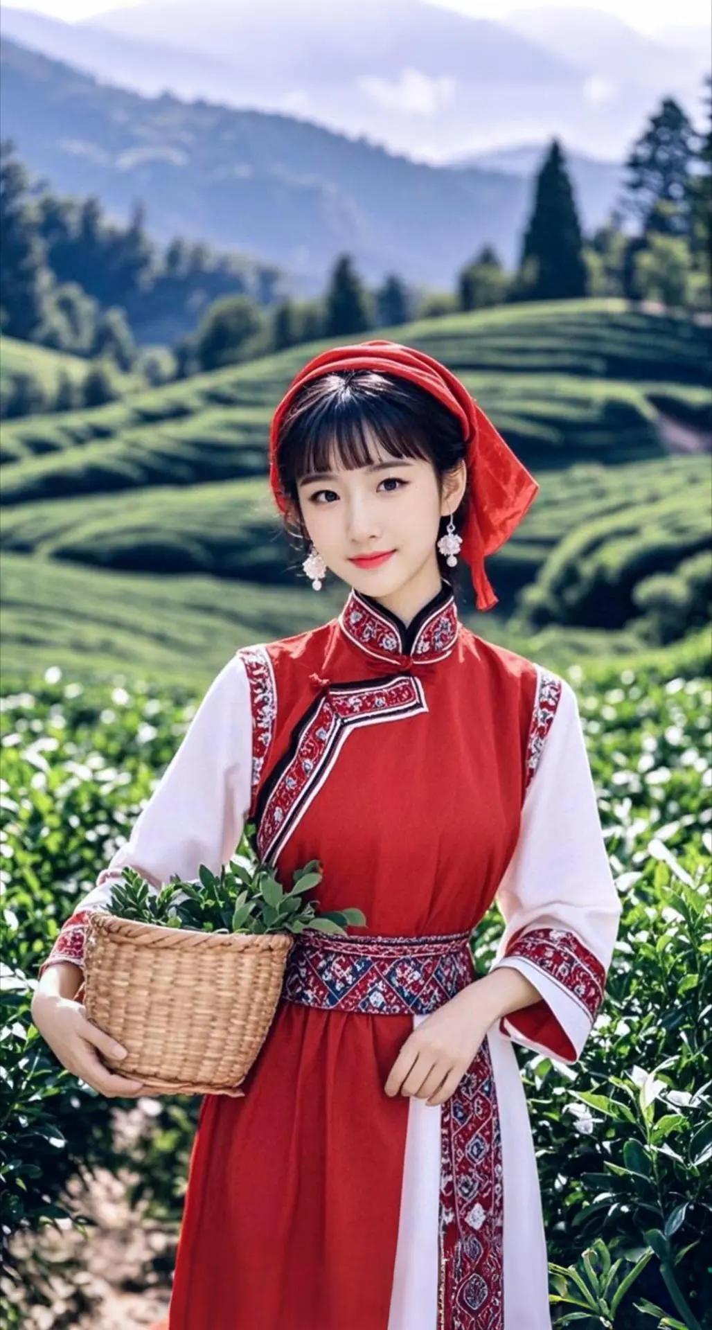 AI扩图 AI茶山佳人