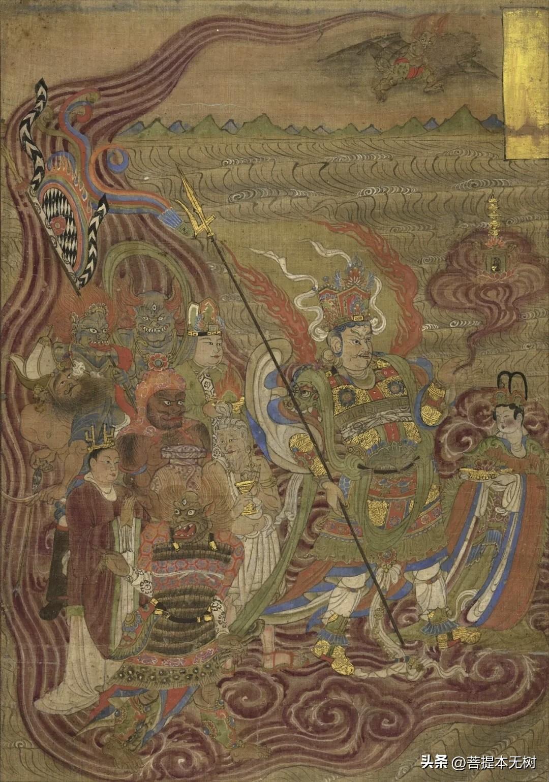 跨越千里的唐代双绝！敦煌绢画毗沙门天王 VS 龙门石刻多闻天王，一眼看懂盛唐佛造
