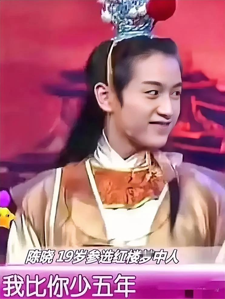 19岁的陈晓很适合扮演宝玉，比欧阳奋强帅多了，只有长的这么帅，才能得到女孩子们的