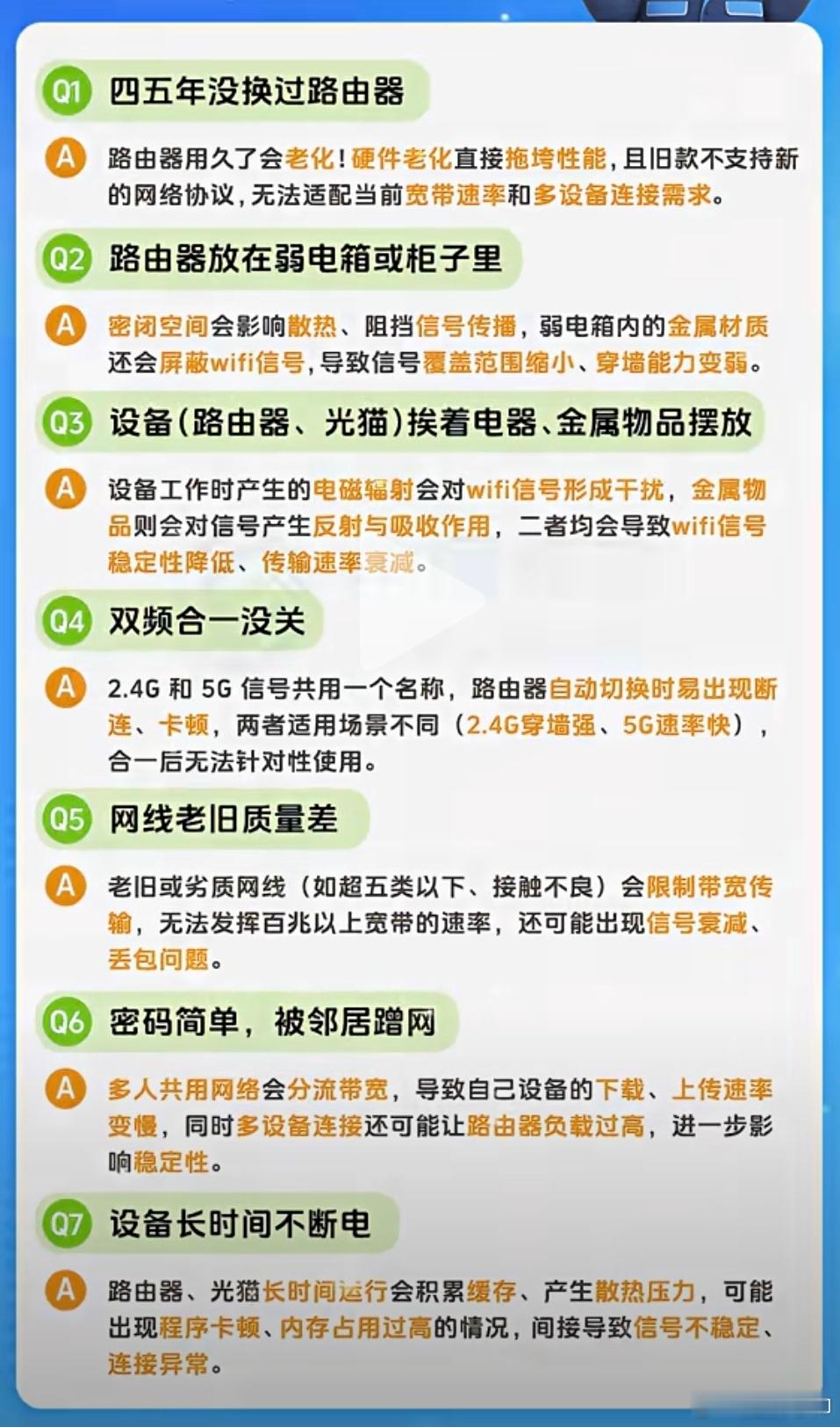 影响你家宽带网速的七个原因，自己大部分都能轻松解决，赶快试试让网速起飞吧！涨知识