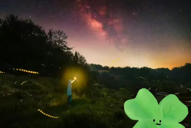 福州生活乡约有福之州虎纠人讲福州 【闽侯·大湖乡岭头村】夜色轻笼山野，点点流萤宛
