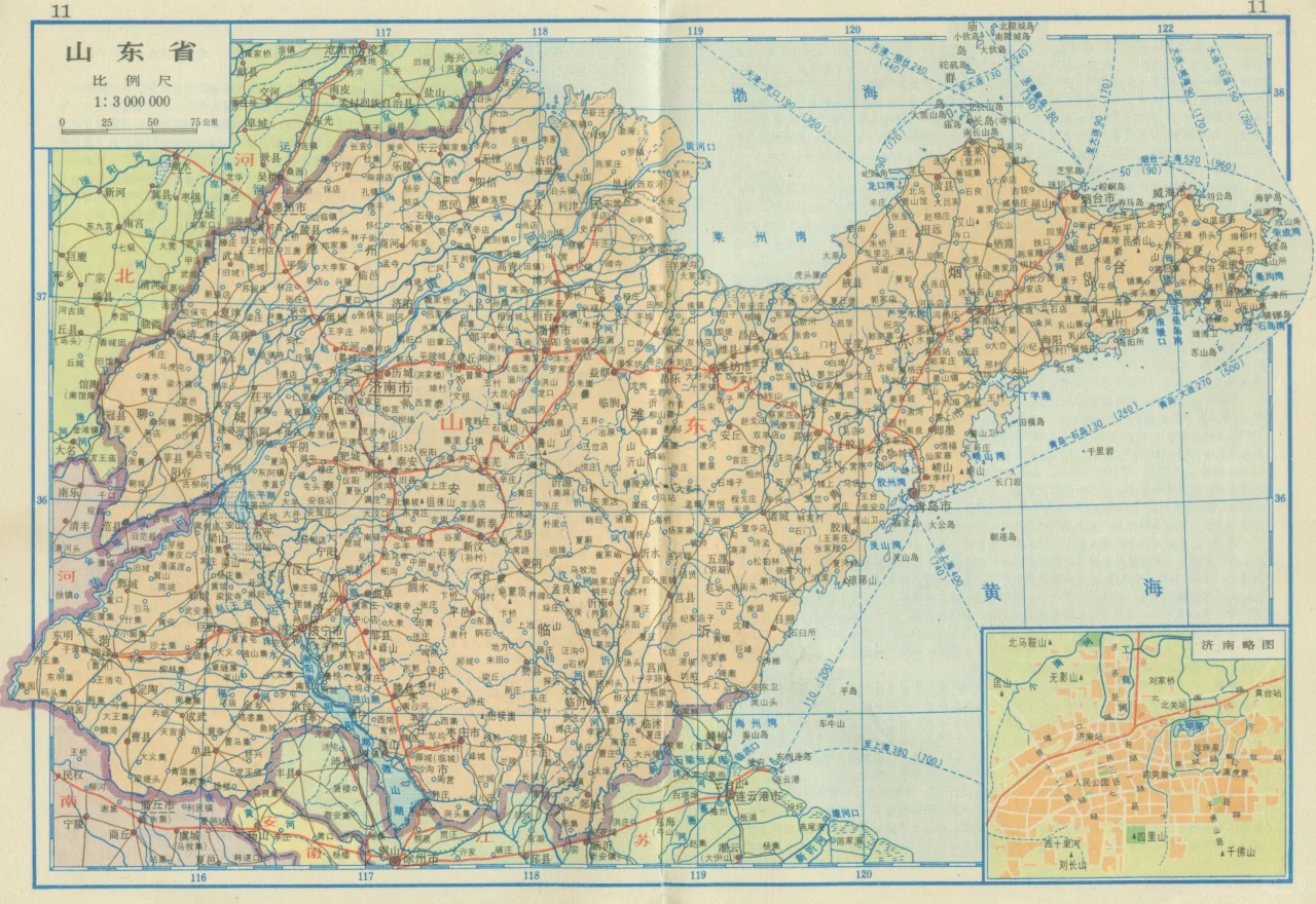 1981年山东省地图