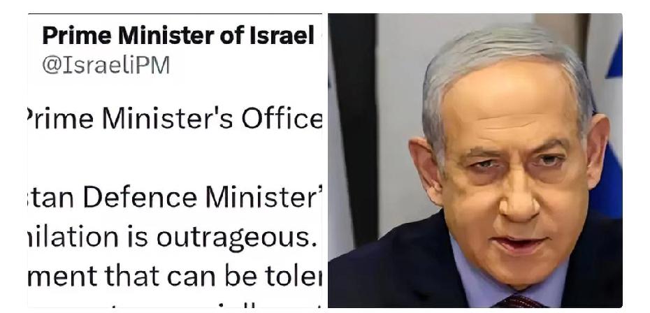 巴基斯坦防长直接说 : 以色列是人类祸害，内塔尼亚胡紧接着回击。

巴基斯坦防长