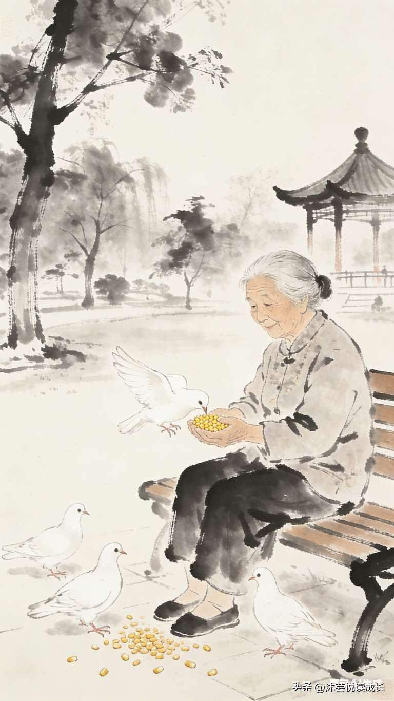 人老了，
再多的是与非，
也不往心里搁。
再多的名与利，
也不拼命去夺。
 
烦