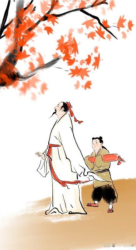 “最是秋风管闲事，红他枫叶白人头。” 
清·赵翼《野步》