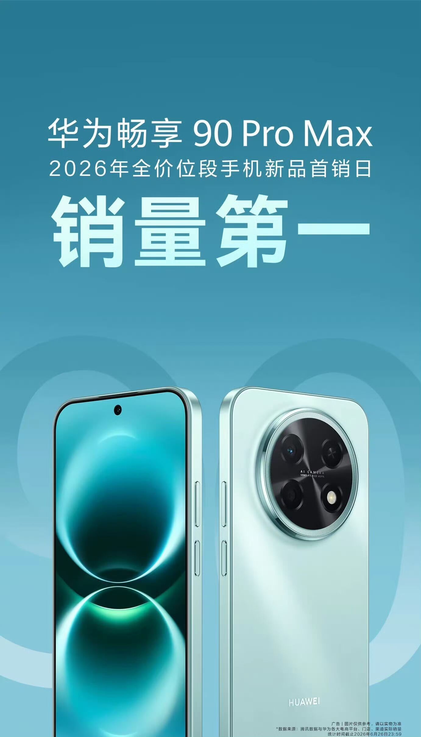 华为畅享90 Pro Max销量第一，我真不意外。现在内存成本一直在涨，华为还能
