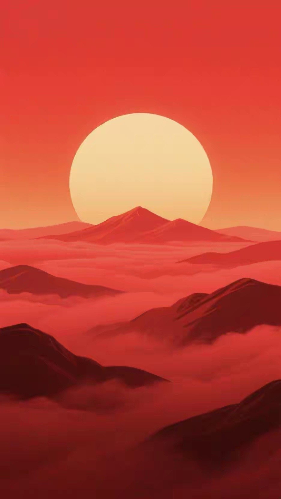 旭日东升 如梦如幻 鸿运当头 好运壁纸 