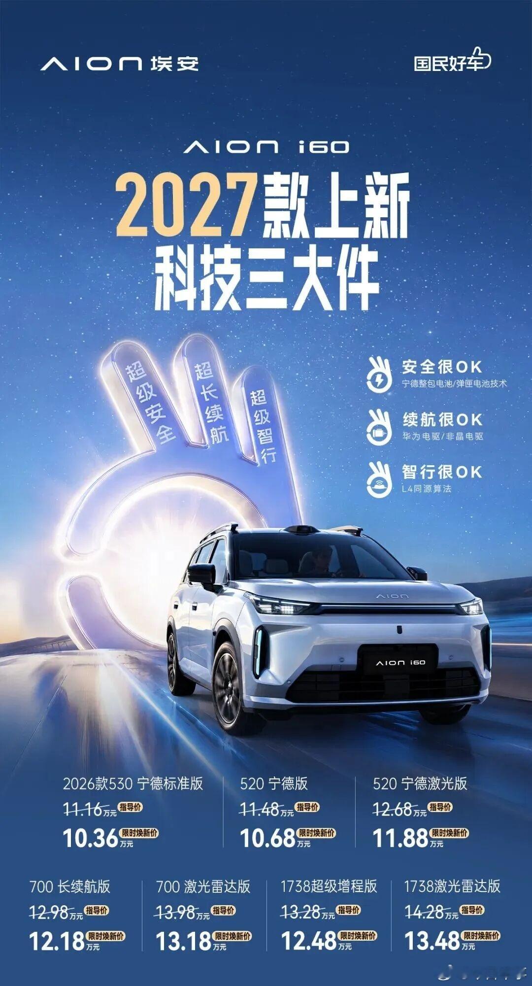 2027款埃安i60上市价格来了汽车 ​​​