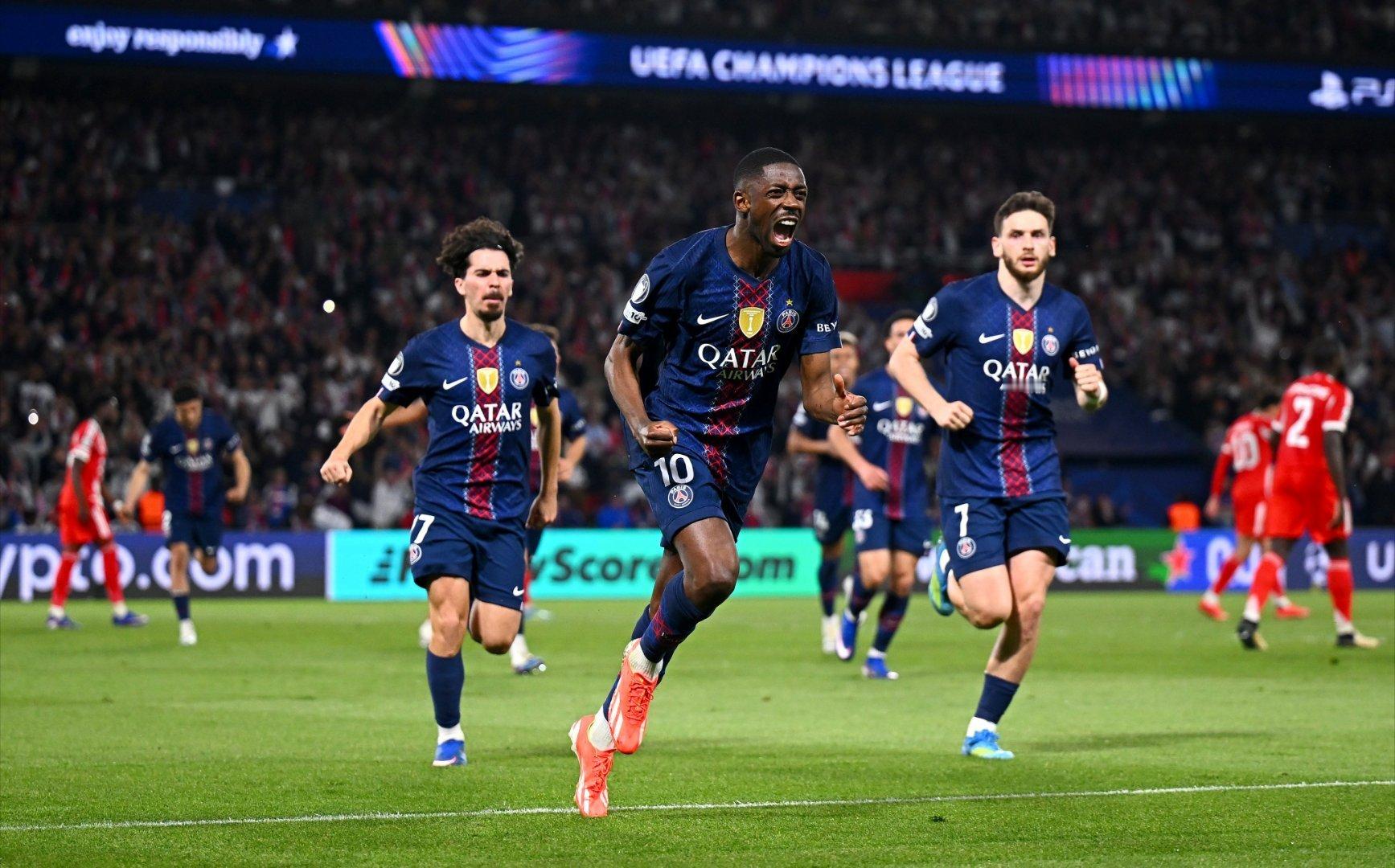 欧冠 巴黎圣日耳曼对阵拜仁慕尼黑的比赛是欧冠半决赛历史上首次在上半场打进5球的比