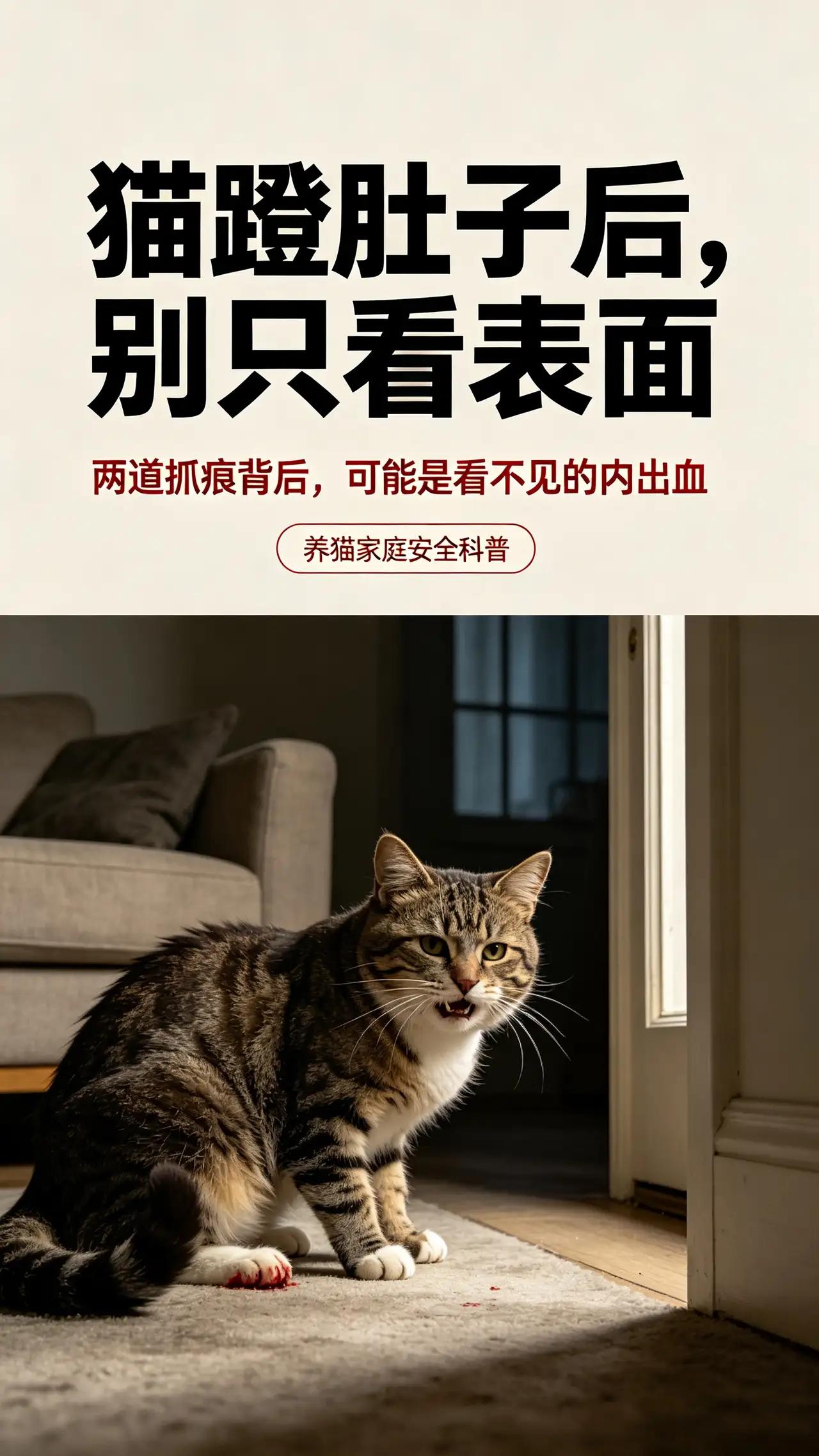 广东惠州，一户养猫家庭发生了一场惊心动魄的意外。

那天家里来了客人，门铃响、说