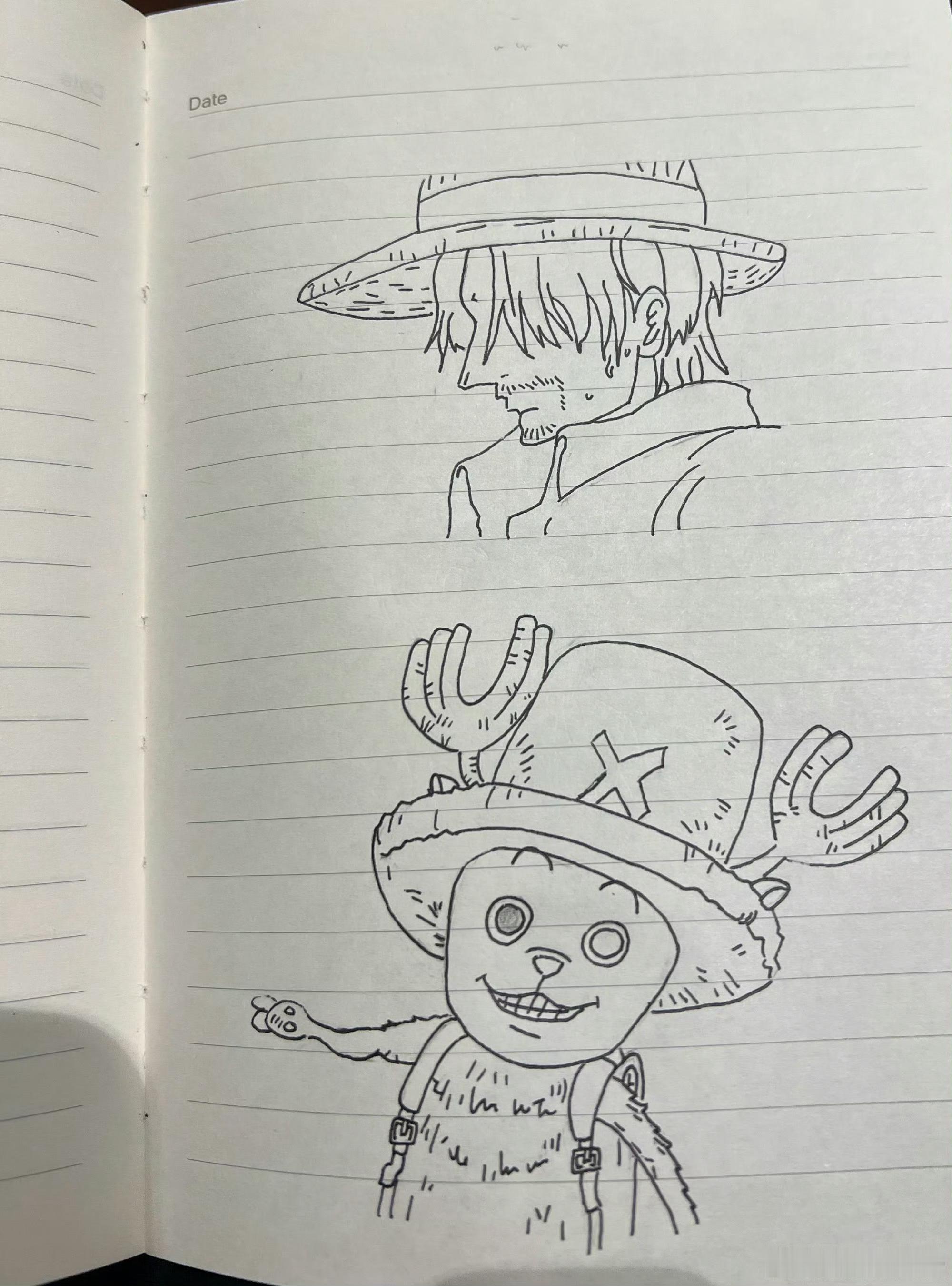 Kael画了香克斯Kael在AL放假期间跑去咖啡厅画画，画工之好连Shanks本
