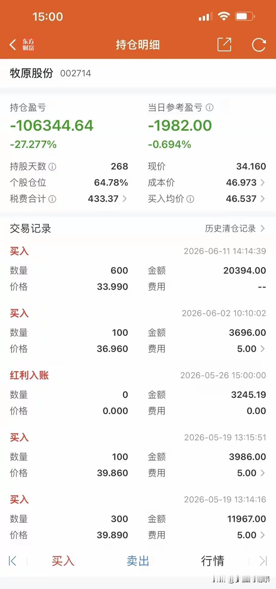 持股268天，亏了10万块：一位朋友的真实账户，让我沉默了

朋友发来他的持仓，