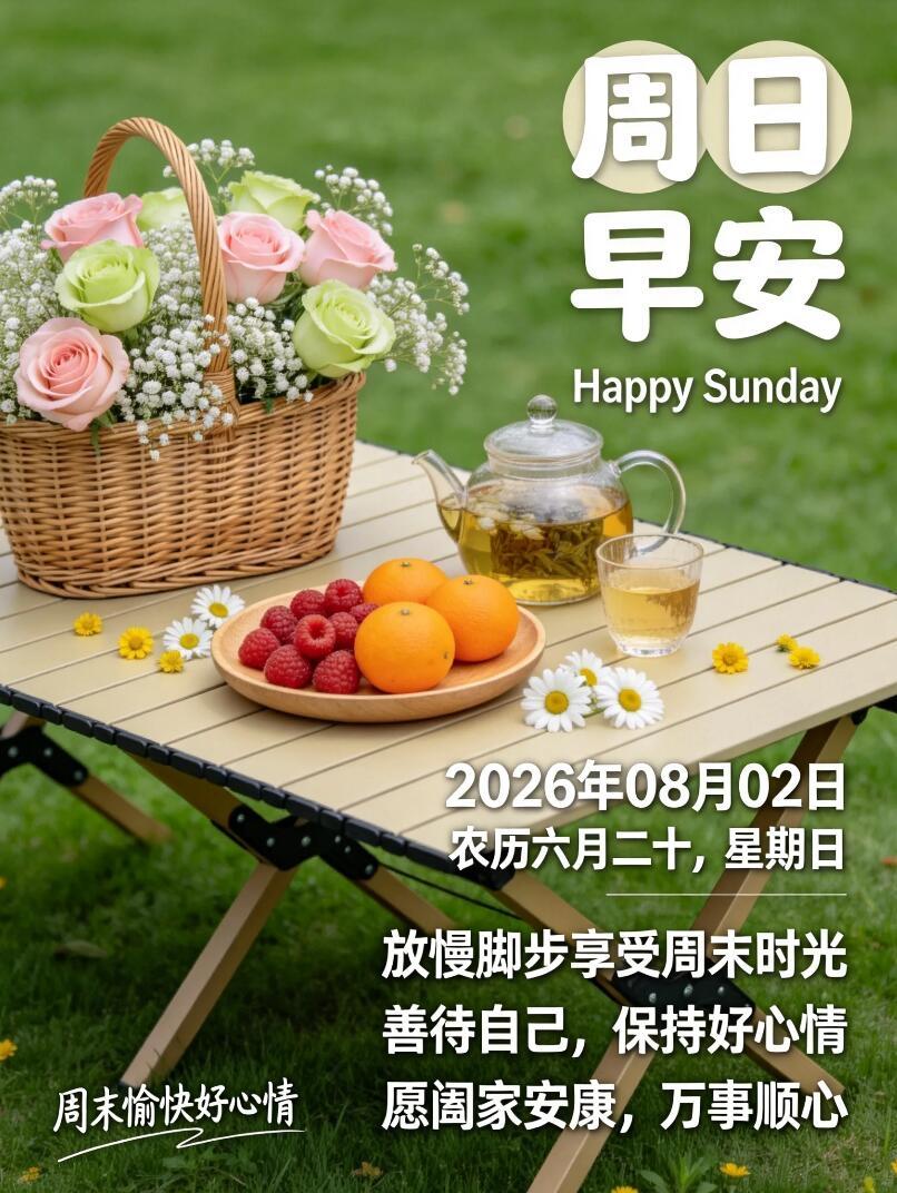 周日早安，新的八月第二日如约而至🌿！盛夏的清晨清爽怡人，荷叶露珠晶莹，处处藏着