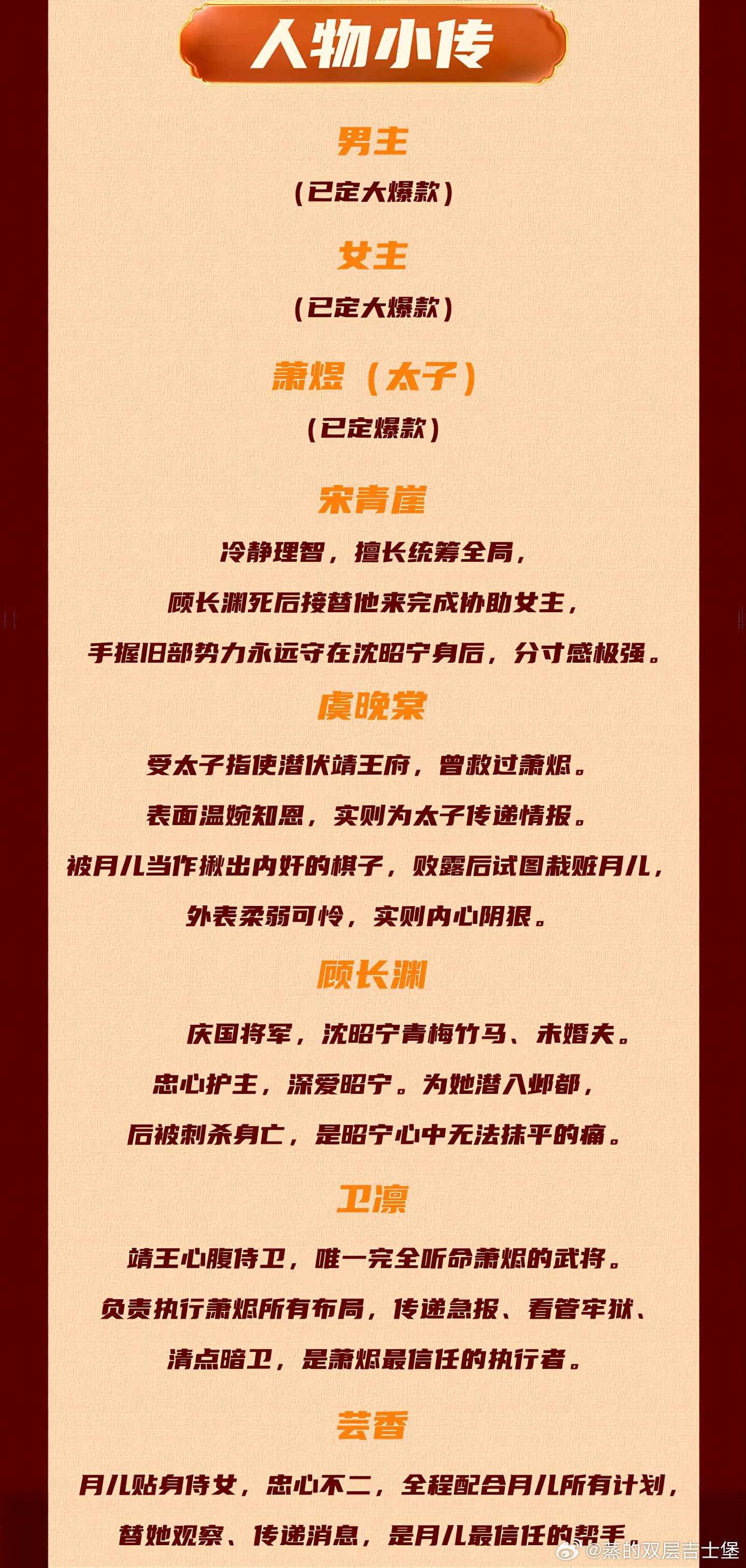 何健麒多久没演古装了这部剧的导演还不错 帝后导的可以 