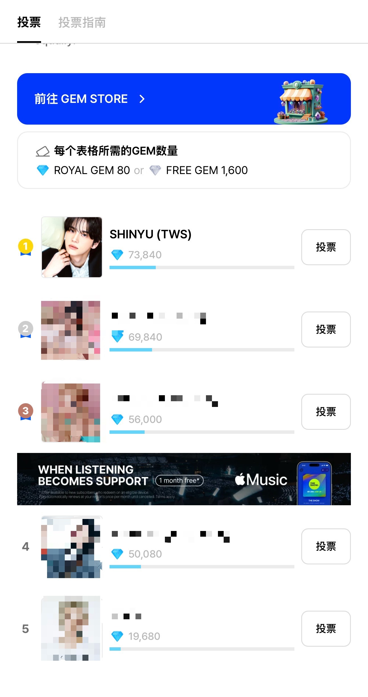 【SKA人气奖】申惟目前实时排名BIGC：1Fancast：8投票👗申惟SKA