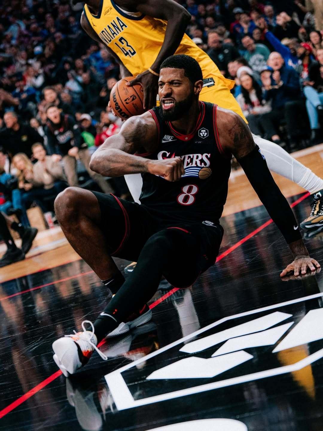 赛事图集！分享一组76人队昨日对阵步行者队比赛时拍摄的球员现场酷图！费城76人新