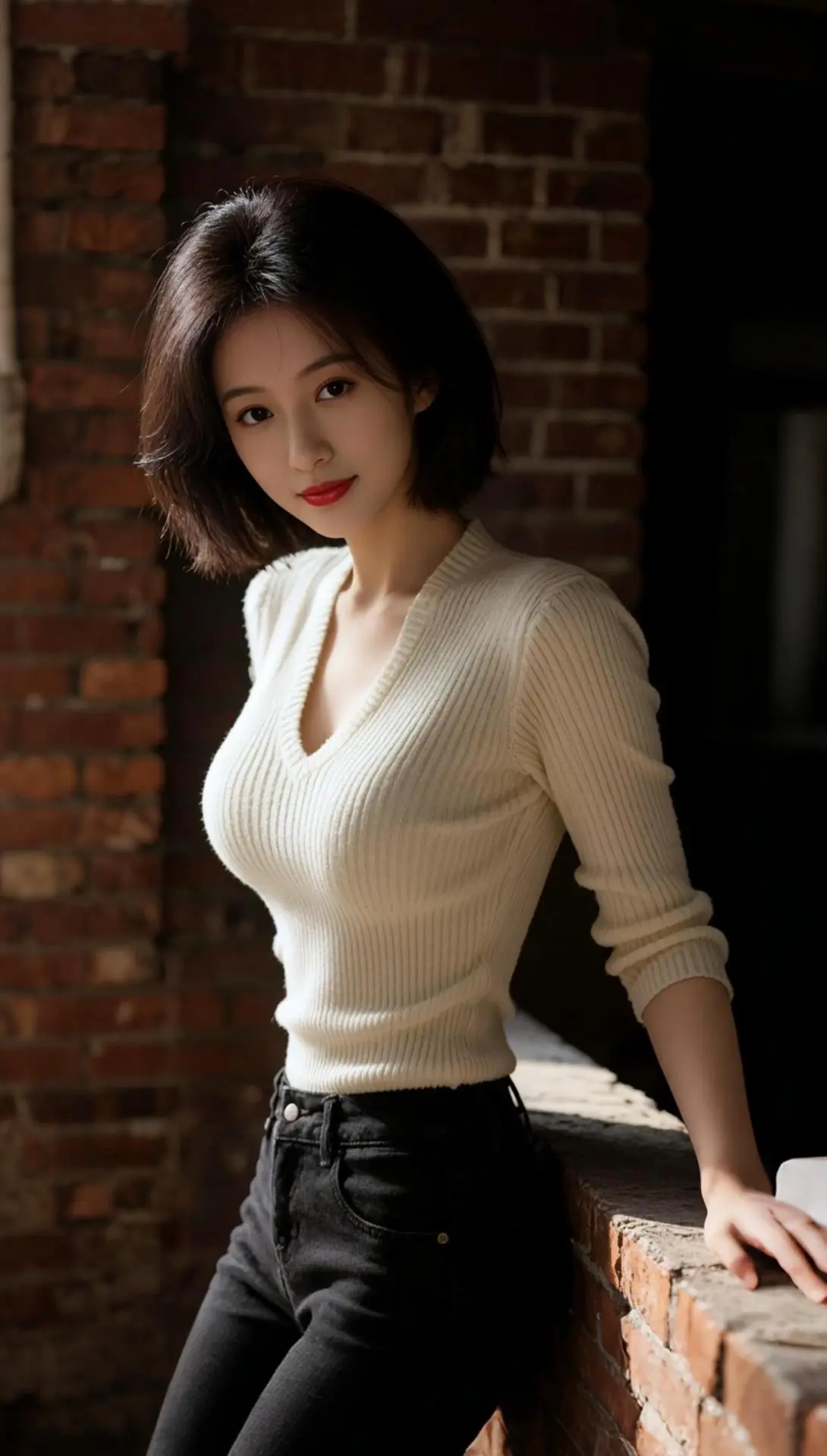 AI逆光短发自拍 随变ai随便玩