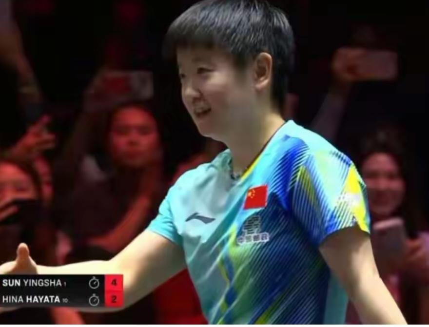 恭喜莎莎赢下了比赛，4:2战胜早田希娜，晋级女单四强。
第3、4局，早田给孙颖莎