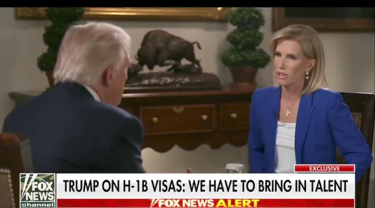 劳拉·英格拉姆就特朗普“美国需更多外国劳工和中国学生”言论提出质疑！
 
英格拉