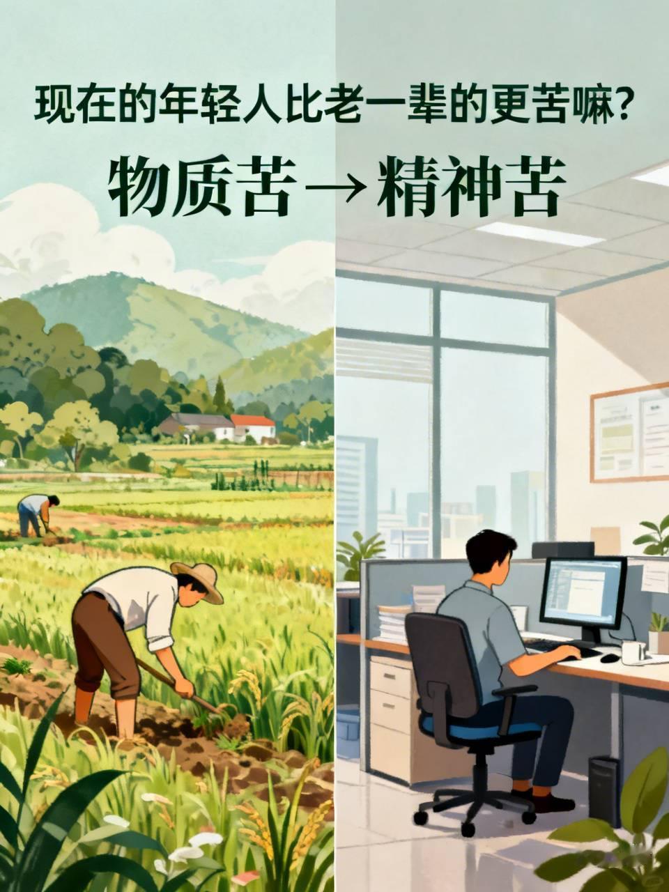 现在的年轻人比老一辈的更苦嘛?如今，总有人说现在的年轻人没吃过苦。但我认为，现在