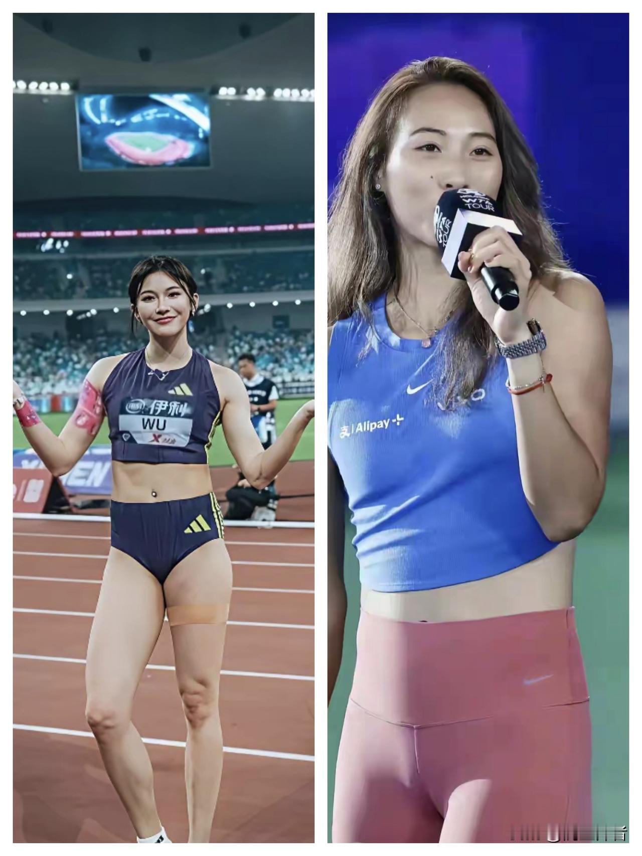 我发现运动员的腰都比较壮实，基本看不到A4腰。例如吴艳妮和郑钦文，一看这身材充满