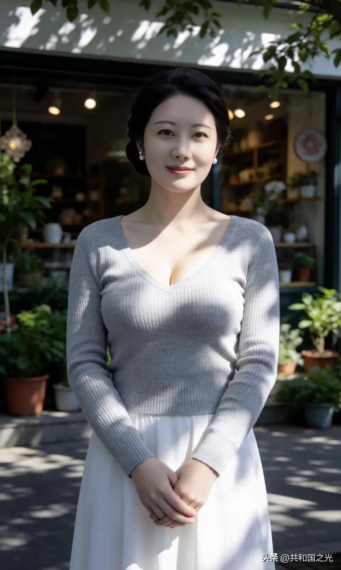 优雅气质，清新自然，阳光下的美丽瞬间