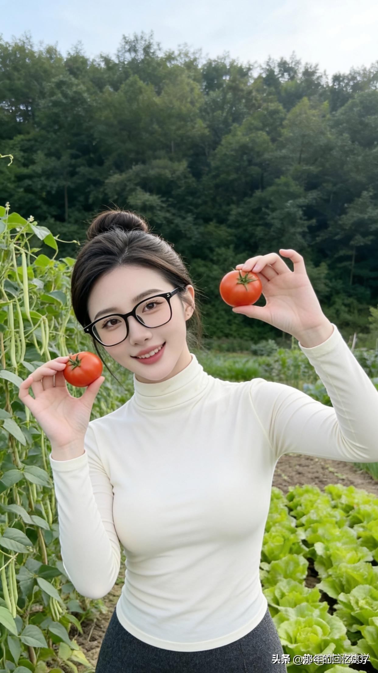 采摘新鲜番茄，享受自然乐趣！🌿🍅