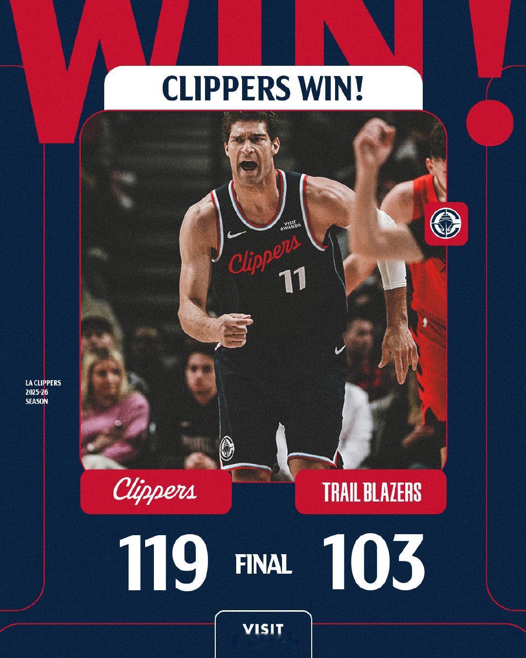 恭喜快船三连胜！
自从“洛城德比”赢下湖人，快船又接连赢了火箭和开拓者，迎来了赛