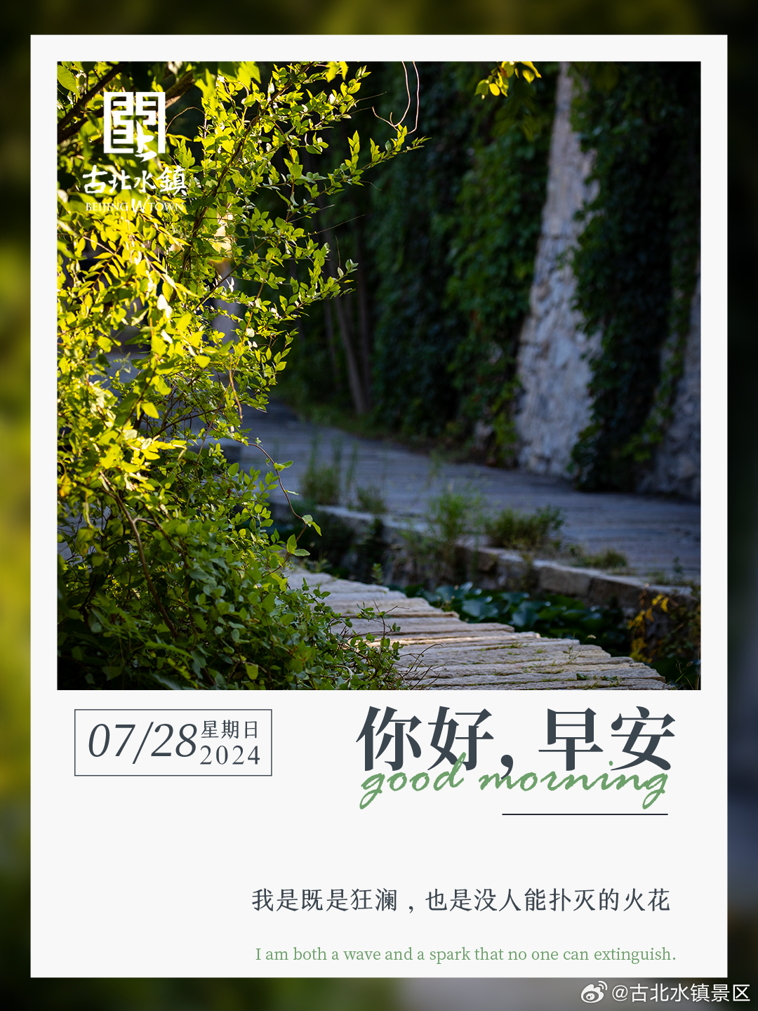 我是既是狂澜，也是没人能扑灭的火花早安，宝子们~#长城下的星空小镇# #古北水镇