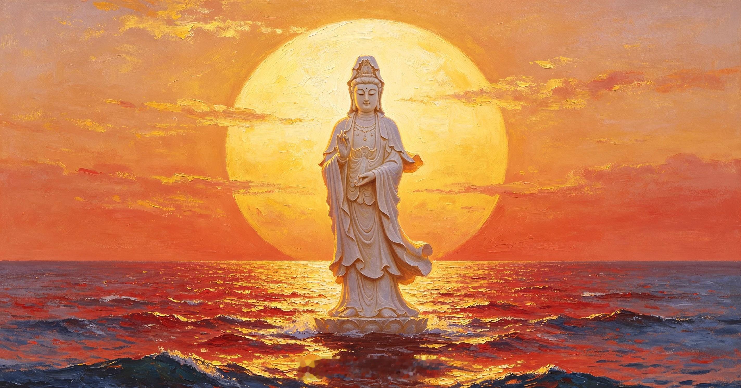 频率从不说谎，刷到日照观音，是吉兆。留下“诸邪退散”，接住这股天选能量，从此灾厄