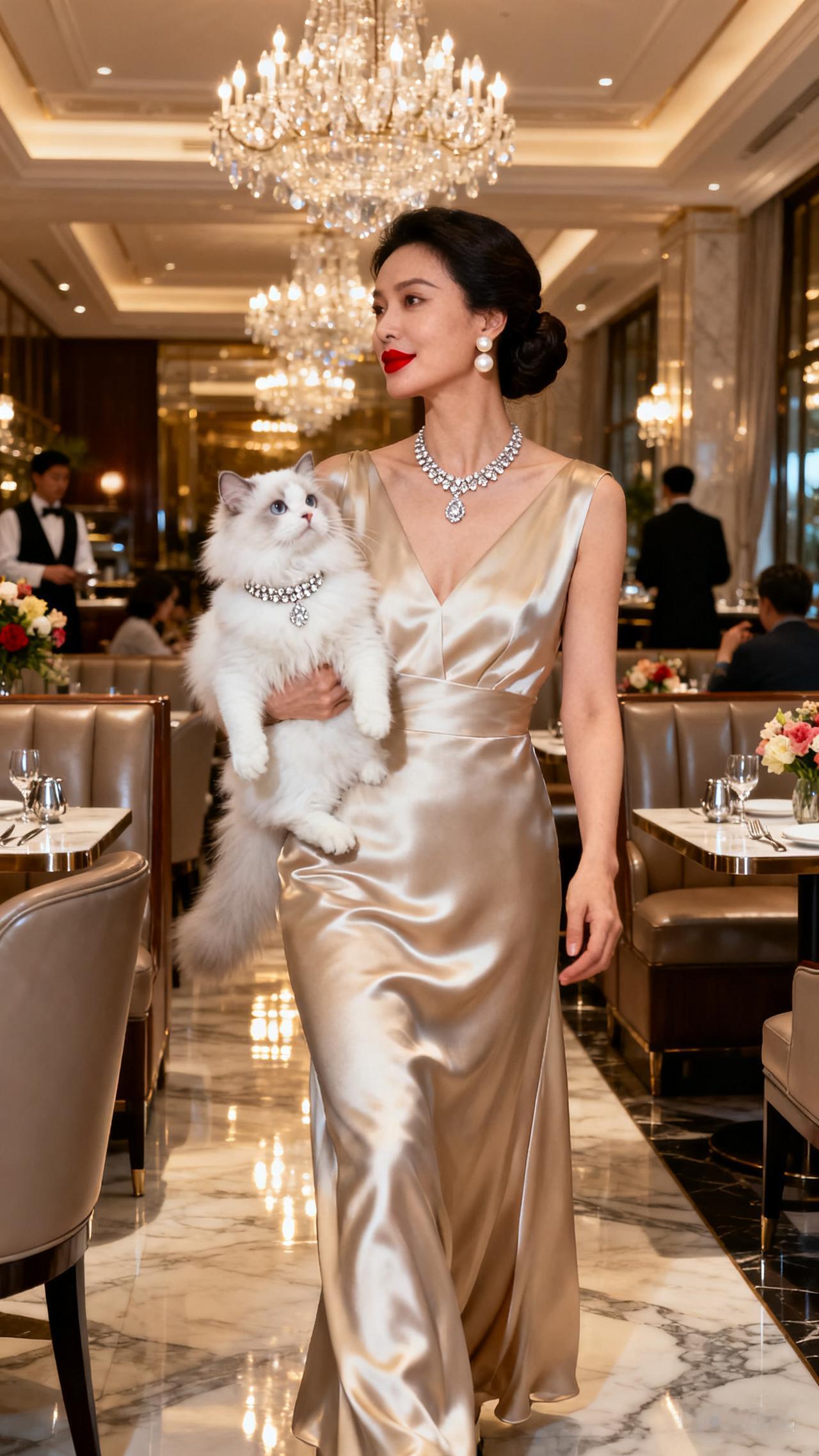 带宠物进餐厅确实不好，如果碰见这种事，躲得远远的，没有胃口，一般高档的餐厅是不允